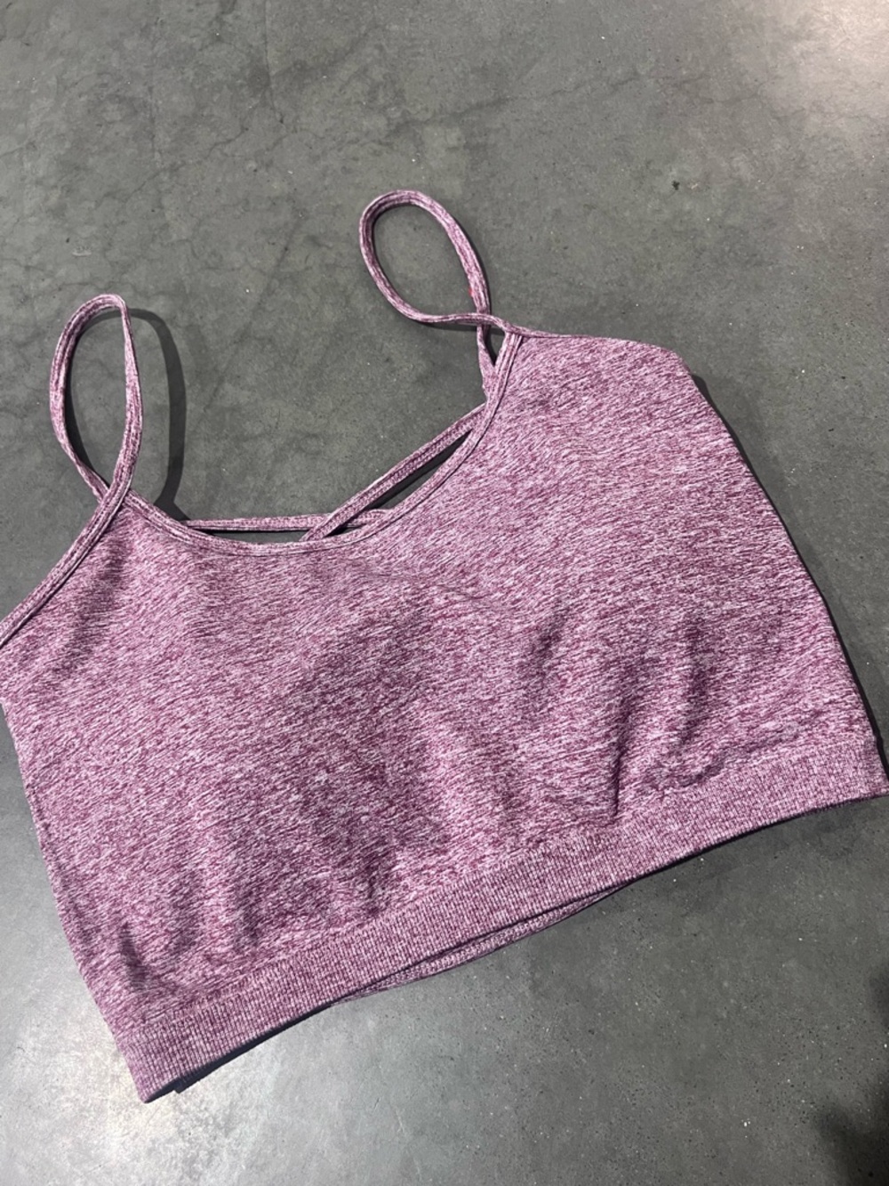 BKE Heather Mauve Seamless Sports Bralette